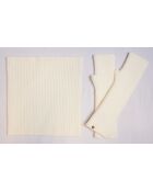 Girocollo in misto cashmere naturale a costine aderenti a 12 fili