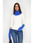 Guanti Royal in misto cashmere a costine a 12 strati