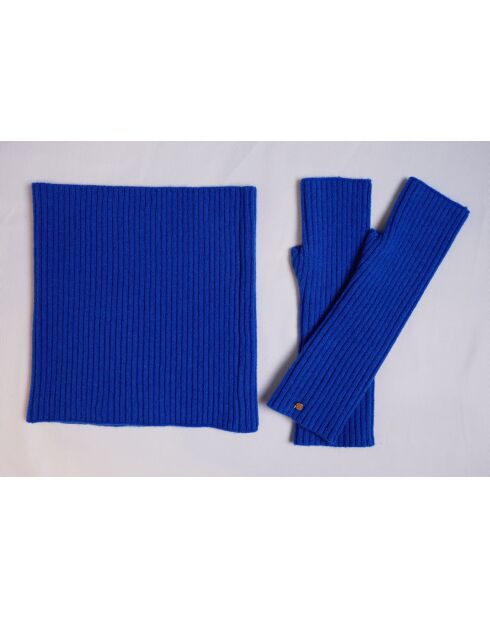 Guanti Royal in misto cashmere a costine a 12 strati