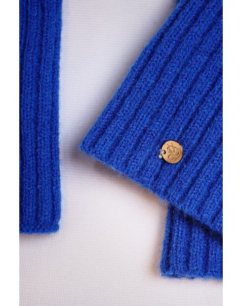 Guanti Royal in misto cashmere a costine a 12 strati