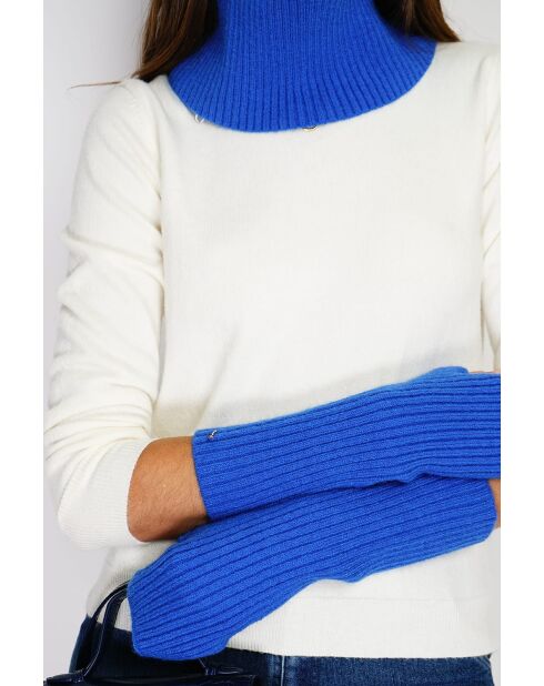 Guanti Royal in misto cashmere a costine a 12 strati