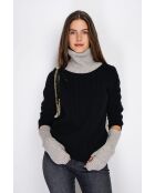 Girocollo Frost in misto cashmere a costine aderenti a 12 fili