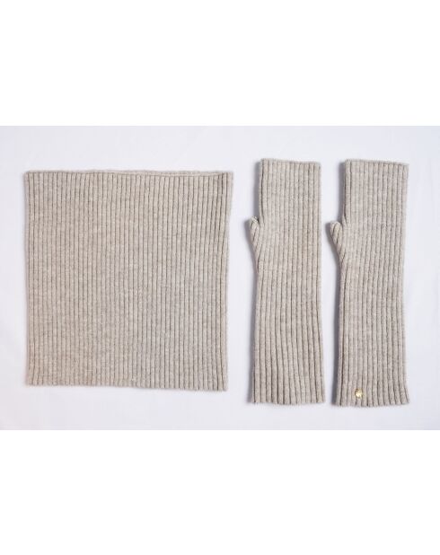 Girocollo Frost in misto cashmere a costine aderenti a 12 fili