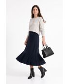 Chill zwarte fantasiegebreide lange rok met elastische taille