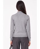 Gilet zippé classique tricotage en 2 fils à manches longues Clémence flanelle