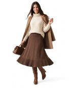 Chill Café Fancy Strick Langer Rock mit Gummizug in der Taille
