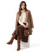 Chill Café Fancy Strick Langer Rock mit Gummizug in der Taille