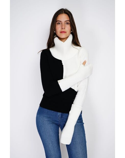 Muffole in misto cashmere a costine naturali a 12 fili