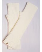 Muffole in misto cashmere a costine naturali a 12 fili