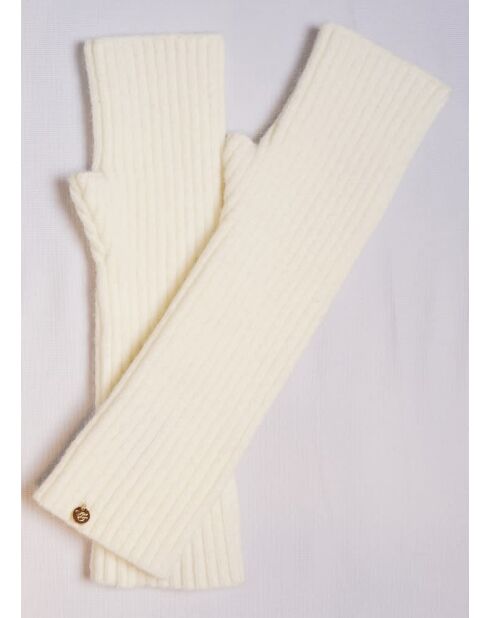 Muffole in misto cashmere a costine naturali a 12 fili