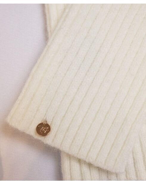 Muffole in misto cashmere a costine naturali a 12 fili