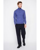 Mathilde Blue Jeans Langarmpullover mit Reißverschluss und Trucker-Kragen