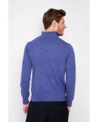Mathilde Blue Jeans Langarmpullover mit Reißverschluss und Trucker-Kragen