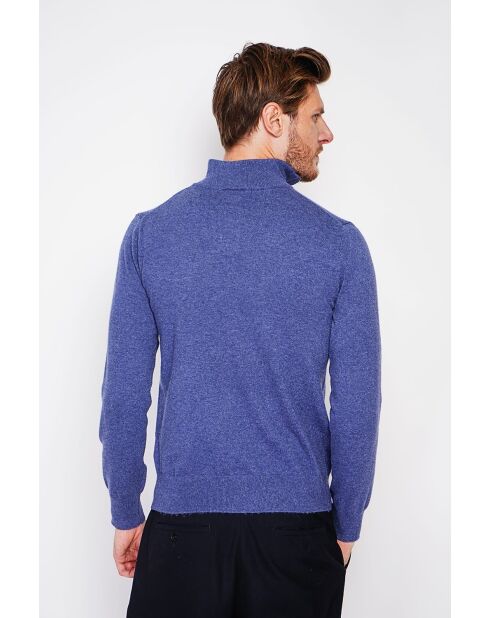 Mathilde Blue Jeans Langarmpullover mit Reißverschluss und Trucker-Kragen