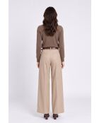 Jeanne Brown Maglione classico a collo alto a maniche lunghe lavorato a maglia a 2 fili