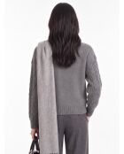 Gliss Langarmpullover aus Flanellwolle mit Zopfausschnitt