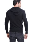 Hugo schwarzer Langarm-Kapuzenpullover mit Kordelzug