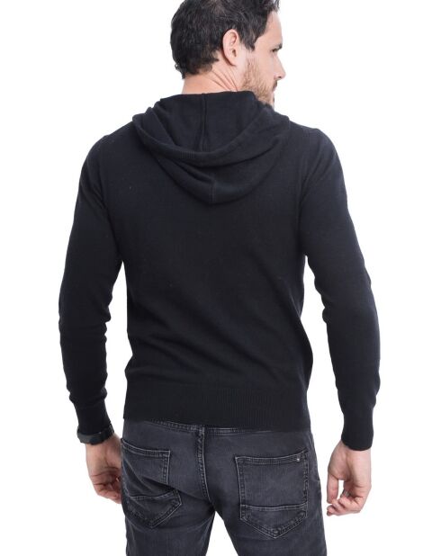 Hugo schwarzer Langarm-Kapuzenpullover mit Kordelzug