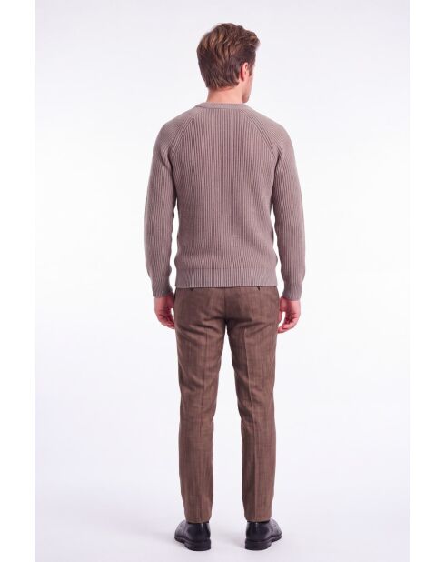 Manon Desert Wollpullover mit Rundhalsausschnitt