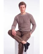 Manon Desert Wollpullover mit Rundhalsausschnitt