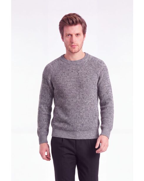 Manon Pullover mit Rundhalsausschnitt aus Flanellwolle