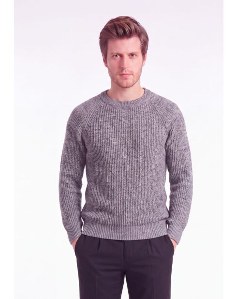 Manon Pullover mit Rundhalsausschnitt aus Flanellwolle