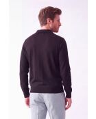 Maglione polo a manica lunga bicolore oversize Chloé nero