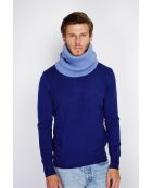 Halsreif aus blauem Jeans-Kaschmirgemisch