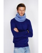 Halsreif aus blauem Jeans-Kaschmirgemisch