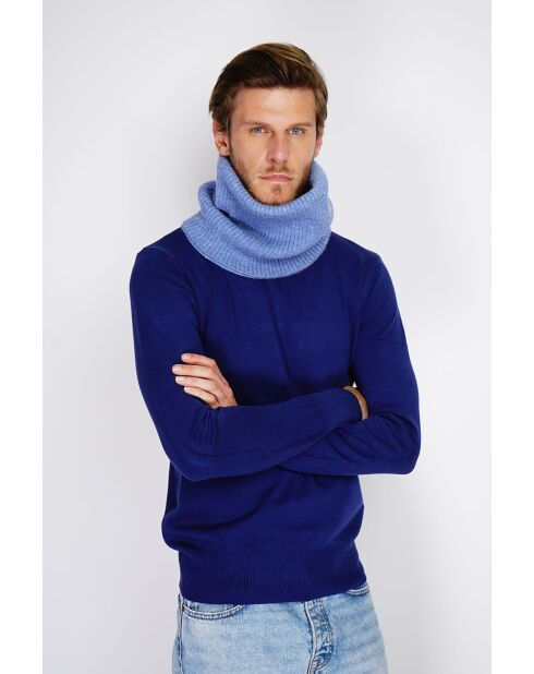 Halsreif aus blauem Jeans-Kaschmirgemisch