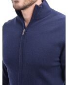 Gilet classico a maniche lunghe con zip Clara Midnight Blue