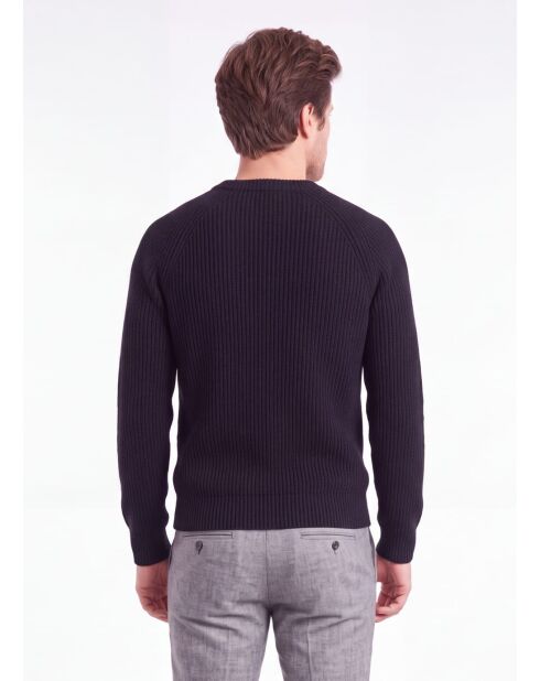Maglione girocollo Manon in lana nera