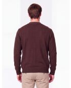 Cardigan a maniche lunghe con scollo a V classico Léa Café