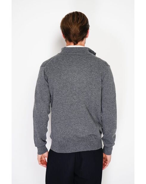 Gilet classico a maniche lunghe grigio lupo Clara
