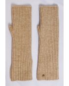 Muffole aderenti Desert in misto cashmere a costine a 12 fili
