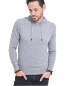 Hugo Langarm-Kapuzenpullover aus Flanell mit Kordelzug