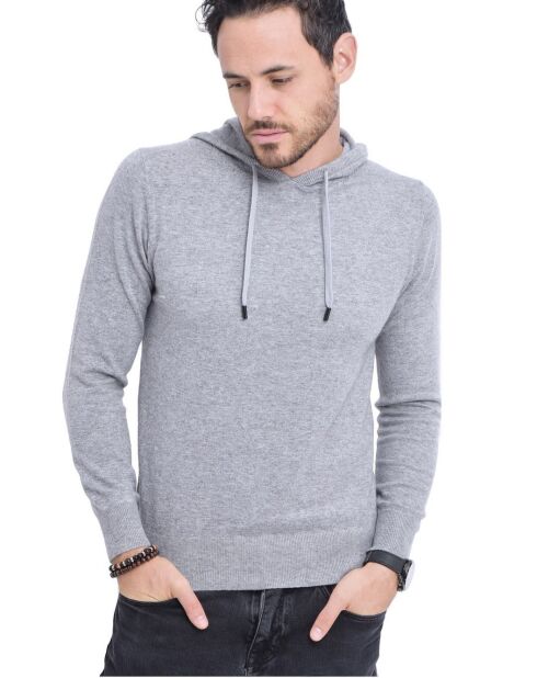 Hugo Langarm-Kapuzenpullover aus Flanell mit Kordelzug