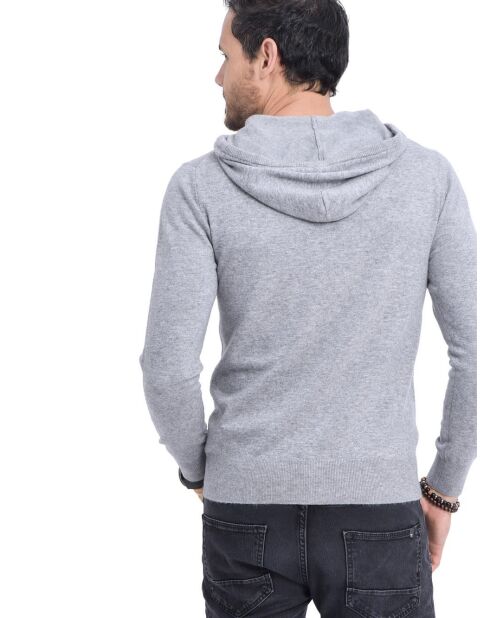 Hugo Langarm-Kapuzenpullover aus Flanell mit Kordelzug