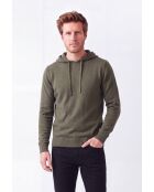 Hugo khakifarbener Kapuzenpullover mit Kordelzug