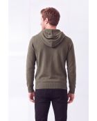 Hugo khakifarbener Kapuzenpullover mit Kordelzug