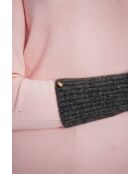 Muffole in misto cashmere a costine con motivo lupo a 12 strati