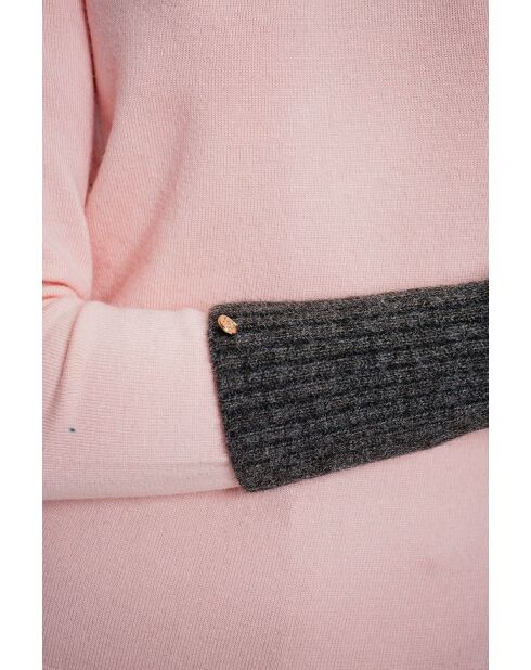 Muffole in misto cashmere a costine con motivo lupo a 12 strati