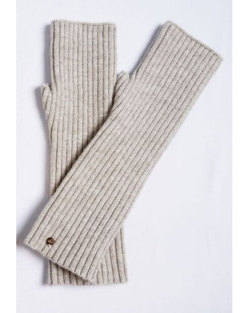 Muffole aderenti Frost in misto cashmere a costine a 12 strati