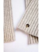 Muffole aderenti Frost in misto cashmere a costine a 12 strati