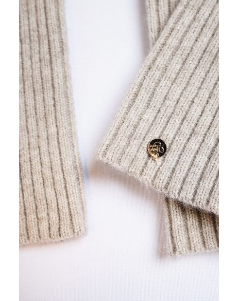 Muffole aderenti Frost in misto cashmere a costine a 12 strati