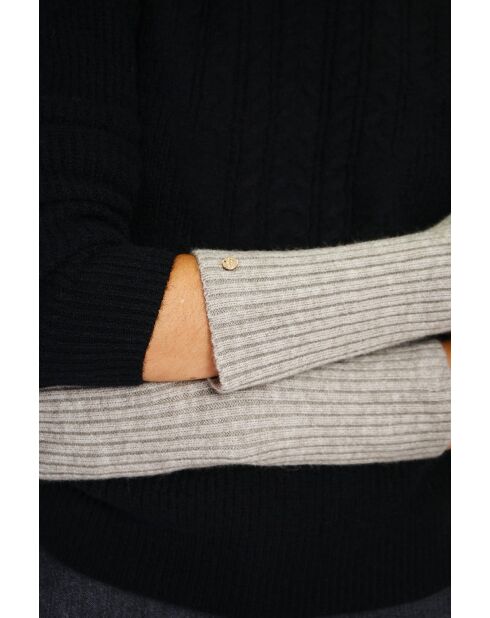 Muffole aderenti Frost in misto cashmere a costine a 12 strati