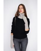 Muffole aderenti Frost in misto cashmere a costine a 12 strati