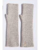 Muffole aderenti Frost in misto cashmere a costine a 12 strati