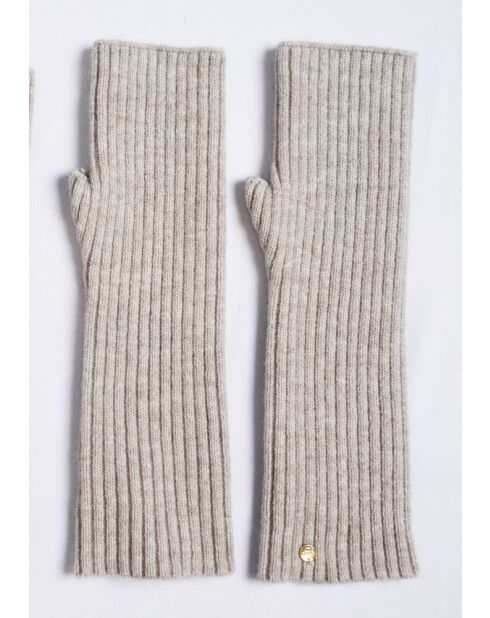 Muffole aderenti Frost in misto cashmere a costine a 12 strati