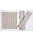 Muffole aderenti Frost in misto cashmere a costine a 12 strati